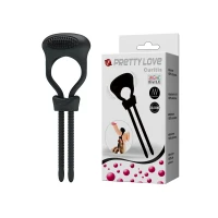Эрекционная петля PRETTY LOVE Curitis, с вибрацией, черная