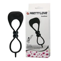 Эрекционная вибропетля PRETTY LOVE Locker, чёрная