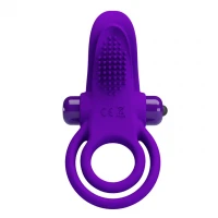 Ерекційне кільце з вібрацією PRETTY LOVE Vibrant Penis Ring, фіолетове