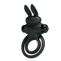 Эрекционное кольцо с вибрацией PRETTY LOVE Vibrant Penis Ring III, чёрное