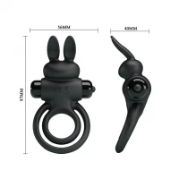 Эрекционное кольцо с вибрацией PRETTY LOVE Vibrant Penis Ring III, чёрное — фото 4