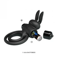 Эрекционное кольцо с вибрацией PRETTY LOVE Vibrant Penis Ring III, чёрное — фото 6