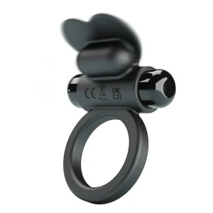 Эрекционное кольцо с вибрацией PRETTY LOVE/BAILE Vibrant Penis Ring Debonaire, чёрное, 35 мм