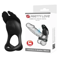 Віброкільце для пари Pretty Love Silas, чорне