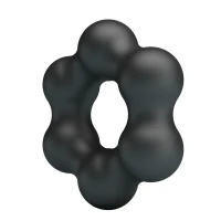 Эрекционное кольцо PRETTY LOVE Crazy Bull Super Soft Silicone Clauzell, чёрное — фото 3