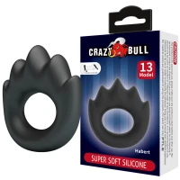 Ерекційне кільце Crazy Bull Super Soft Silicone Habert, чорне