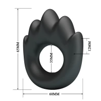 Ерекційне кільце Crazy Bull Super Soft Silicone Habert, чорне — фото 4