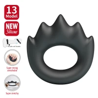 Ерекційне кільце Crazy Bull Super Soft Silicone Habert, чорне — фото 5