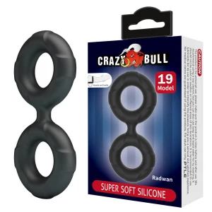 Эрекционное кольцо Crazy Bull Radwan, силиконовое, чёрное