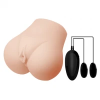 Штучна вагіна й анус з вібрацією Crazy Bull Vagina And Ass Lifelike Experiens, тілесна