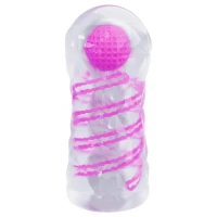 Мастурбатор Pretty Love Transparent Spiral Masturbator, рожевий — фото 6