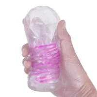 Мастурбатор Pretty Love Transparent Spiral Masturbator, рожевий — фото 7