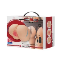 Мастурбатор CRAZY BULL - Kylie, Vibration Double holes TPR ABS — фото 2
