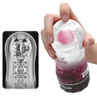 Прозорий мастурбатор вагіна PRETTY LOVE VACUUM CUP MASTURBATOR Black Hole ABS TPR — фото 7