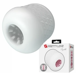 Мастурбатор PRETTY LOVE Crystle, з текстурованим каналом, прозорий