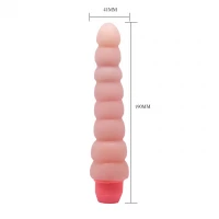 Гибкий реалистичный вибратор BAILE Flexi Vibe Sensual Spine, с гибким стержнем для стимуляции точки G, телесный, 22 см — фото 5