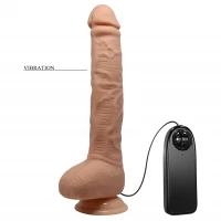 Вібратор BAILE Penis Vibration, тілесний — фото 2