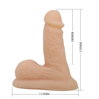 Силиконовый фаллоимитатор с мошонкой PRETTY LOVE Realistic Cock, 5.3&quot; / 13,5 см — фото 8