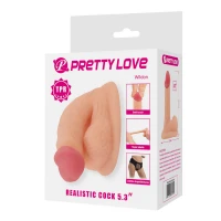 Силиконовый фаллоимитатор с мошонкой PRETTY LOVE Realistic Cock, 5.3&quot; / 13,5 см — фото 9