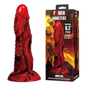 Фалоімітатор Power Monsters Minotaur – 21 cm Rippled Monster Silicone Dildo