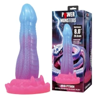 Фалоімітатор Power Monsters Void Python, рельєфний, силіконовий, без мошонки, 21 см