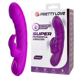 Вибратор на присоске PRETTY LOVE Stellan Wand Massager, с толчковыми движениями и ротацией, 23 см