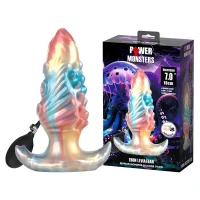 Анальний розширювач Power Monsters Ebon Leviathan – 18 cm Rippled Monster Silicone Dildo