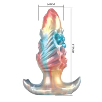 Анальний розширювач Power Monsters Ebon Leviathan – 18 cm Rippled Monster Silicone Dildo — фото 7