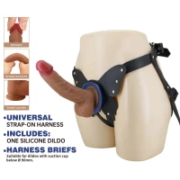 Страпон Pretty Love Wells 6.3 Silicone Dildo with Harness Briefs — фото 5