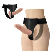 Подвійний страпон BAILE STRAP ON DOUBLE DILDOS, 7.1''+5.9'' — фото 2