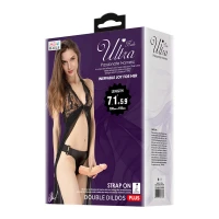 Подвійний страпон BAILE STRAP ON DOUBLE DILDOS, 7.1''+5.9'' — фото 7