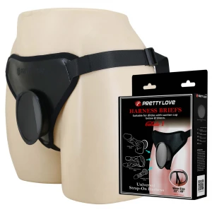 Трусики страпон Pretty Love Fogg II Black Universal Harness Briefs