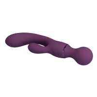 Вібратор-кролик PRETTY LOVE All Rounder Dual-Action, силікон, фіолетовий, подвійна стимуляція — фото 5
