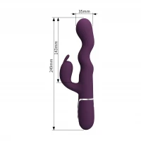 Вібратор PRETTY LOVE Laursen Dark Purple Waving &amp; Vibrating Rabbit — фото 8