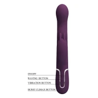 Вібратор PRETTY LOVE Laursen Dark Purple Waving &amp; Vibrating Rabbit — фото 9