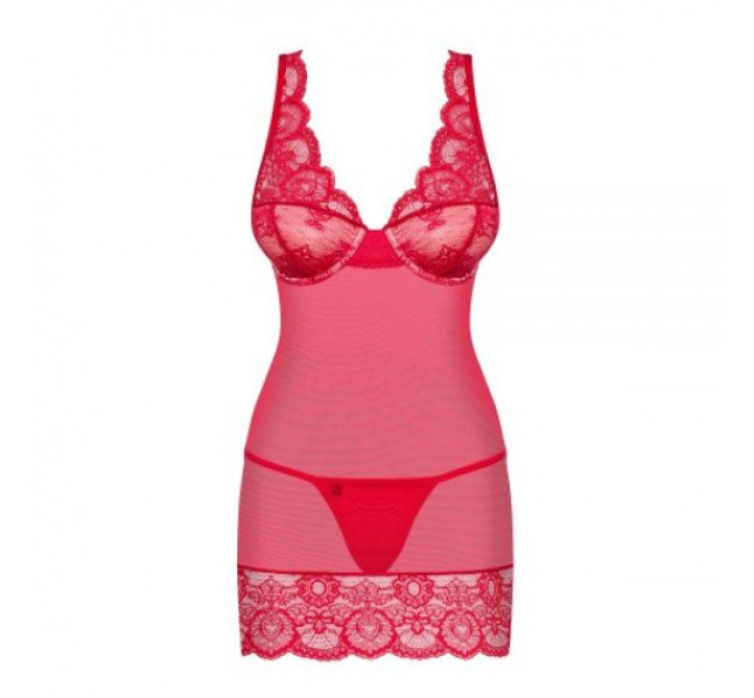 Боді 853-CHE-3 chemise thong red S / M
