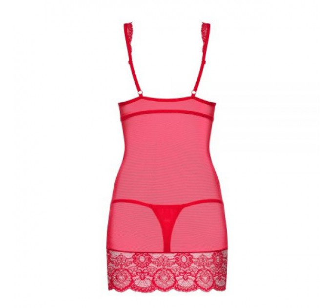 Боді 853-CHE-3 chemise thong red S / M