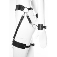 Гартери з наручниками Candy Hero натуральна шкіра, ручна робота модель G 38.1 (40-42 р.)