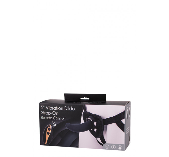 DT51128 Страпон женский с пультом управления Seven Creations DILDO STRAP-ON BLACK