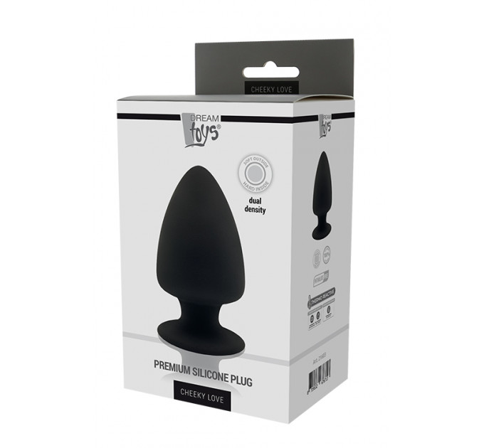 Термоактивна анальна пробка PREMIUM SILICONE PLUG L BLACK