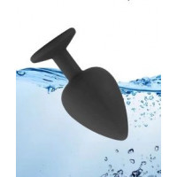 Анальная Black Silicone Heart Diamond, M