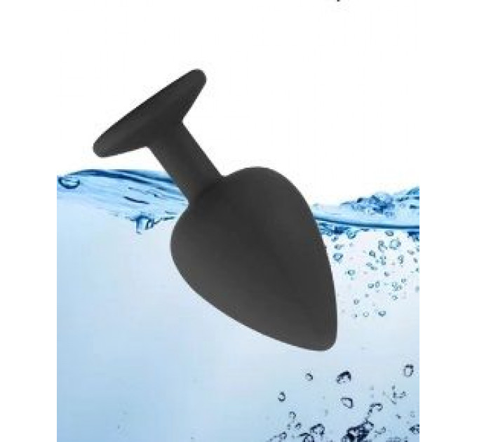 Анальная Black Silicone Heart Diamond, M