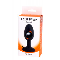 Анальная пробка с внутренним шариком ROLL PLAY SMALL BLACK