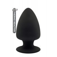 Термоактивная анальная пробка PREMIUM SILICONE PLUG L BLACK