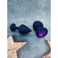 Анальная пробка с камнем Loveshop Blue Diamond