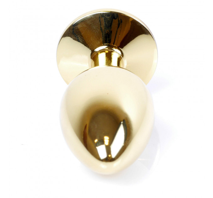 Анальная пробка с камнем Plug-Jewellery Gold PLUG- Dark Blue S