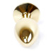 Анальная пробка с камнем Plug-Jewellery Gold PLUG- Dark Blue S