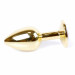 Анальная пробка с камнем Plug-Jewellery Gold PLUG- Dark Blue S