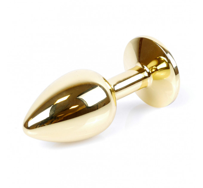 Анальная пробка с камнем Plug-Jewellery Gold PLUG- Dark Blue S