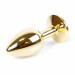 Анальная пробка с камнем Plug-Jewellery Gold PLUG- Dark Blue S